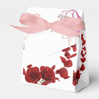 Gastgeschenk Hochzeit für Elegante Rote Rosen Geschenkschachtel