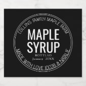 Gastgeschenk Hochzeit für hausgemachte Ahornsirup Alkoholflaschenetikett (Einzelnes Label)