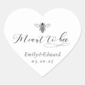 Gastgeschenk Hochzeit für Honig Herz-Aufkleber (Vorderseite)