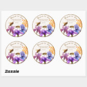 Gastgeschenk Hochzeit für Honig Runder Aufkleber (Blatt)