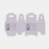 Gastgeschenk Hochzeit für lila Eiffelturm Geschenkschachtel (Ungefaltet)