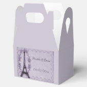 Gastgeschenk Hochzeit für lila Eiffelturm Geschenkschachtel (Geöffnet)