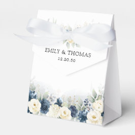 Gastgeschenk Hochzeit für Navy Blue und White Rose Geschenkschachtel