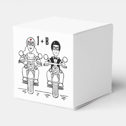 Gastgeschenk Hochzeit für personalisierte Fahrräde Geschenkschachtel (Rückseite)