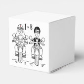 Gastgeschenk Hochzeit für personalisierte Fahrräde Geschenkschachtel (Rückseite)