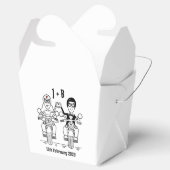 Gastgeschenk Hochzeit für personalisierte Fahrräde Geschenkschachtel (Geöffnet)