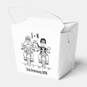 Gastgeschenk Hochzeit für personalisierte Fahrräde Geschenkschachtel (Rückseite)