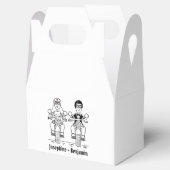 Gastgeschenk Hochzeit für personalisierte Fahrräde Geschenkschachtel (Geöffnet)