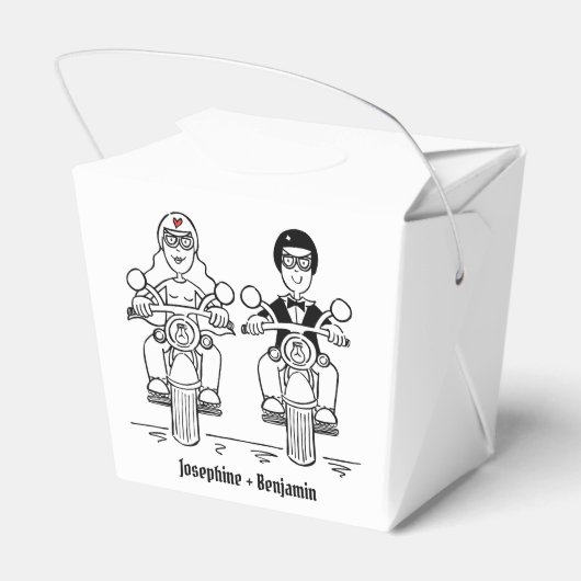 Gastgeschenk Hochzeit für personalisierte Fahrräde Geschenkschachtel (Rückseite)