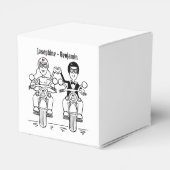 Gastgeschenk Hochzeit für personalisierte Fahrräde Geschenkschachtel (Rückseite)