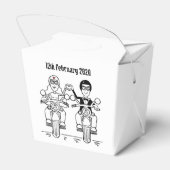 Gastgeschenk Hochzeit für personalisierte Fahrräde Geschenkschachtel (Rückseite)