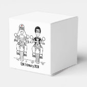 Gastgeschenk Hochzeit für personalisierte Fahrräde Geschenkschachtel (Rückseite)