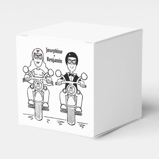 Gastgeschenk Hochzeit für personalisierte Fahrräde Geschenkschachtel (Vorderseite)