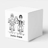 Gastgeschenk Hochzeit für personalisierte Fahrräde Geschenkschachtel (Rückseite)