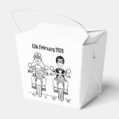 Gastgeschenk Hochzeit für personalisierte Fahrräde Geschenkschachtel (Rückseite)