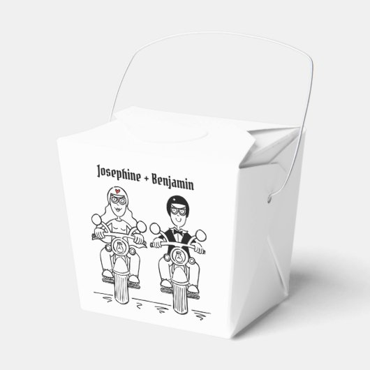 Gastgeschenk Hochzeit für personalisierte Fahrräde Geschenkschachtel (Vorderseite)