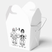 Gastgeschenk Hochzeit für personalisierte Fahrräde Geschenkschachtel (Geöffnet)