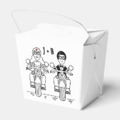 Gastgeschenk Hochzeit für personalisierte Fahrräde Geschenkschachtel (Rückseite)