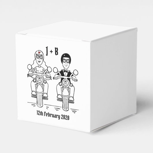 Gastgeschenk Hochzeit für personalisierte Fahrräde Geschenkschachtel (Vorderseite)