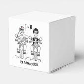 Gastgeschenk Hochzeit für personalisierte Fahrräde Geschenkschachtel (Rückseite)