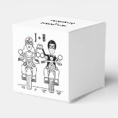 Gastgeschenk Hochzeit für personalisierte Fahrräde Geschenkschachtel (Rückseite)