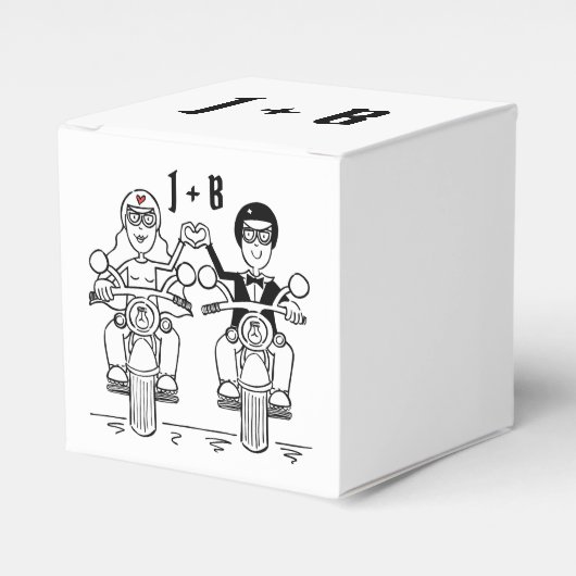 Gastgeschenk Hochzeit für personalisierte Fahrräde Geschenkschachtel (Vorderseite)