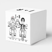 Gastgeschenk Hochzeit für personalisierte Fahrräde Geschenkschachtel (Rückseite)