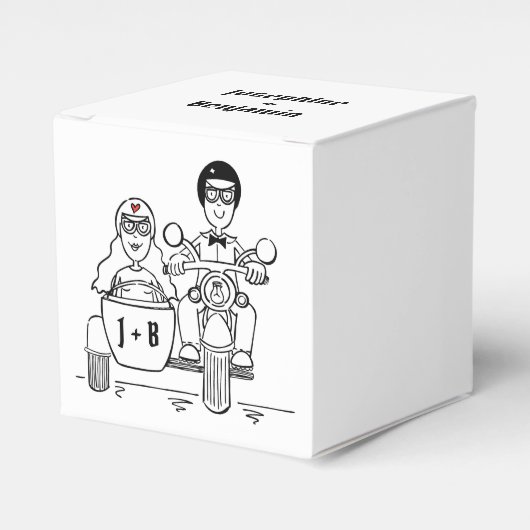 Gastgeschenk Hochzeit für personalisierte Fahrräde Geschenkschachtel (Vorderseite)