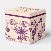 Gastgeschenk Hochzeit für Pflaume und Champagner Geschenkschachtel (Rückseite)