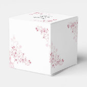 Gastgeschenk Hochzeit für rosa Blütenreben Geschenkschachtel (Rückseite)