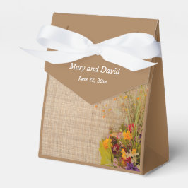 Gastgeschenk Hochzeit für rustikale Herbst-Blume Geschenkschachtel