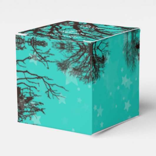 Gastgeschenk Hochzeit für rustikale Schwarz-Blau-A Geschenkschachtel (Vorderseite)