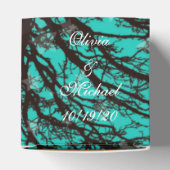 Gastgeschenk Hochzeit für rustikale Schwarz-Blau-A Geschenkschachtel (Oben)