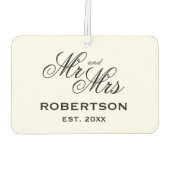 Gastgeschenk Hochzeit für Schriftzeichen Autolufterfrischer (Rückseite)