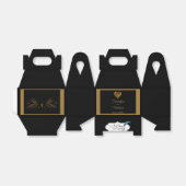 Gastgeschenk Hochzeit für Schwarz und Gold Geschenkschachtel (Ungefaltet)