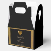 Gastgeschenk Hochzeit für Schwarz und Gold Geschenkschachtel (Geöffnet)