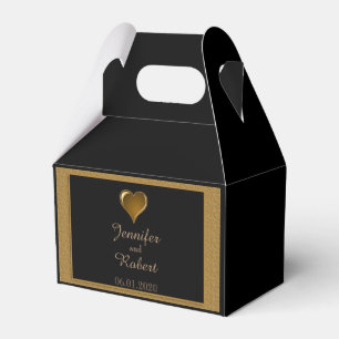 Gastgeschenk Hochzeit für Schwarz und Gold Geschenkschachtel