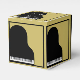 Gastgeschenk Hochzeit für Schwarz und Gold Geschenkschachtel