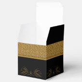 Gastgeschenk Hochzeit für Schwarz und Gold Geschenkschachtel (Geöffnet)