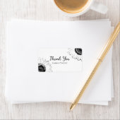 Gastgeschenk Hochzeit für Schwarz und Weiß Adressaufkleber (Insitu)