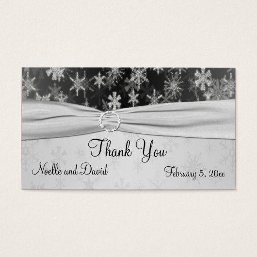 Gastgeschenk Hochzeit für Schwarze und Silberschne (Vorderseite)