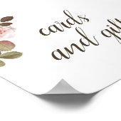 Gastgeschenk Hochzeit für Vintage französische Ros Poster (Ecke)