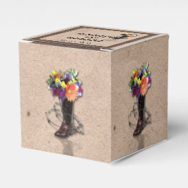 Gastgeschenk Hochzeit für Western mit Stacheldraht Geschenkschachtel