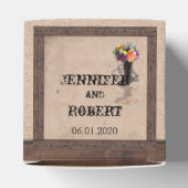 Gastgeschenk Hochzeit für Western mit Stacheldraht Geschenkschachtel (Oben)