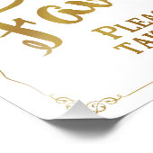 Gastgeschenk Hochzeit, Gastgeschenk, Gold, Brauch Fotodruck (Ecke)