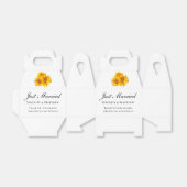Gastgeschenk Hochzeit Gelbe Blume Nur verheiratet Geschenkschachtel (Ungefaltet)