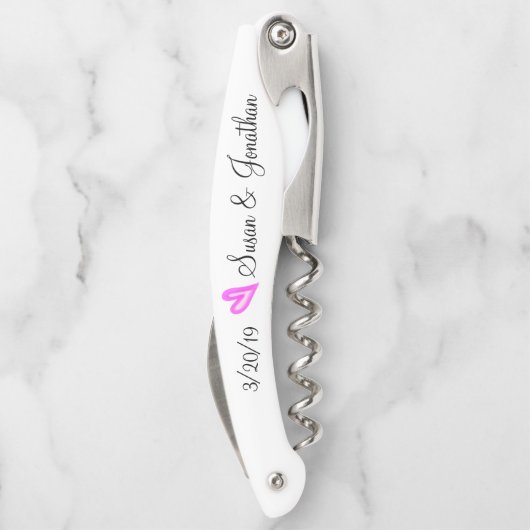 Gastgeschenk Hochzeit Geschenk Brille Bräutigam He Kellnermesser (Rückseite)