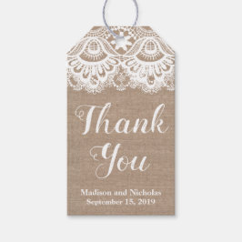 Gastgeschenk Hochzeit-Geschenktasten, rustikal Geschenkanhänger