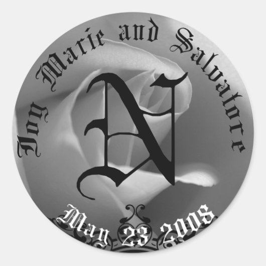 Gastgeschenk Hochzeit-Geschenkverpackung Runder Aufkleber (Vorderseite)