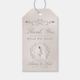 GASTGESCHENK HOCHZEIT GIFT TAGS | Elegante Rote Ro Geschenkanhänger